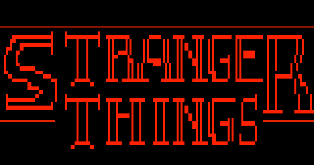 Stranger Things Logo als ANSI-Art